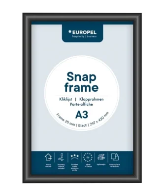Cadre clipsable Europel A3 25mm noir