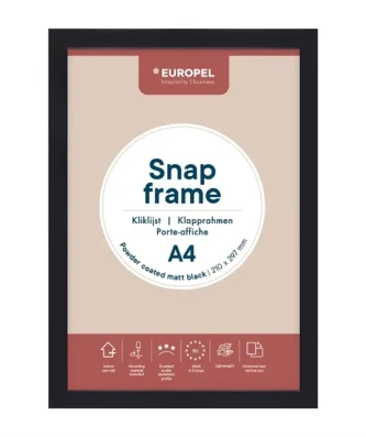 Cadre clipsable Europel A4 25mm noir mat