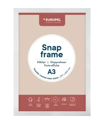 Cadre clipsable Europel A3 25mm blanc mat