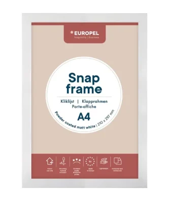 Cadre clipsable Europel A4 25mm blanc mat