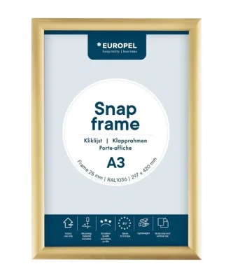 Cadre clipsable Europel A3 25mm doré
