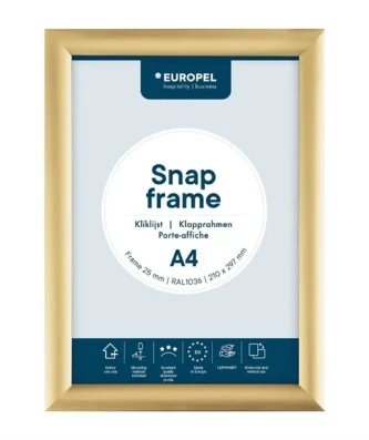 Cadre clipsable Europel A4 25mm doré