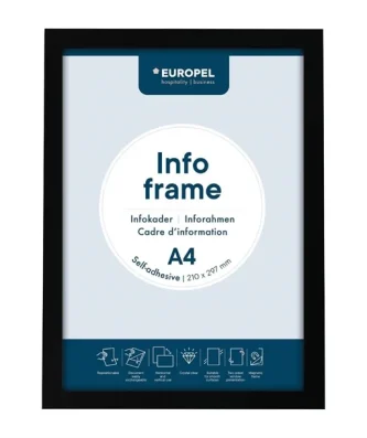 Cadres d'affichage autocollants Europel A4 noirs (lot de 2)