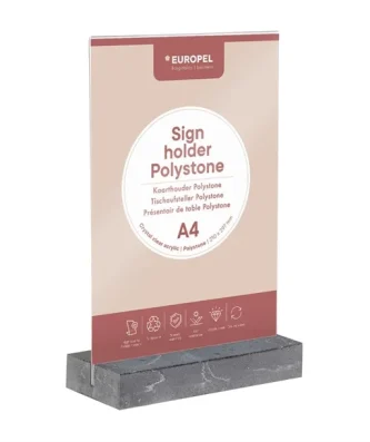 Présentoir de table Europel A4 polystone anthracite