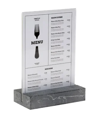 Présentoir de table Europel A5 polystone anthracite