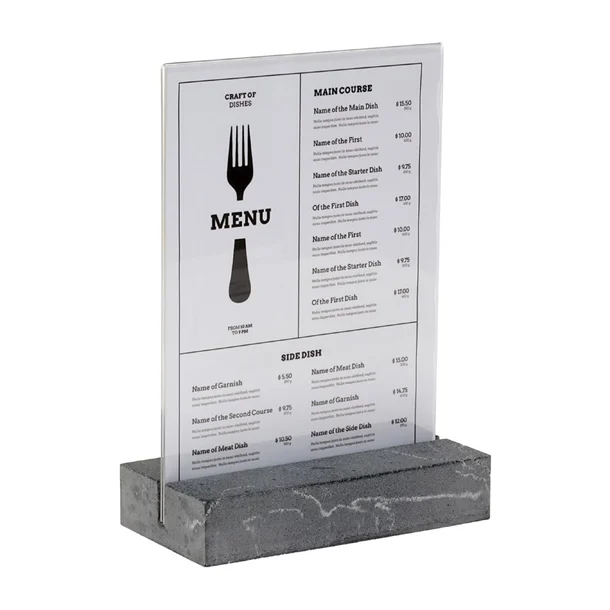 Présentoir de table Europel A5 polystone anthracite