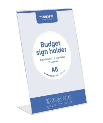 Présentoir de table Europel Budget L-standard A5 transparent