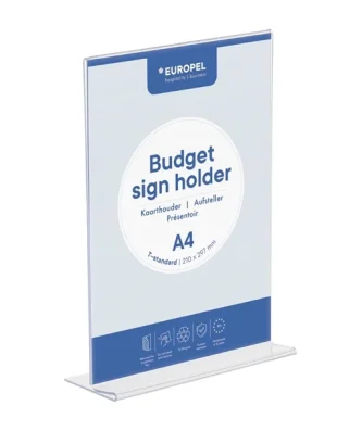Présentoir de table Europel Budget T-standard A4 transparent