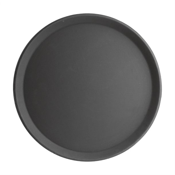 Plateau antidérapant en plastique Olympia Kristallon rond noir 356mm