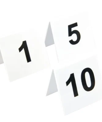Lot de numéros de table en plastique Olympia 1-10