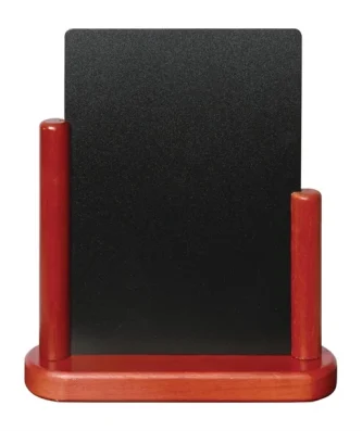 Ardoise de table Securit finition acajou 280 x 200mm