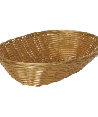 Corbeille ovale en osier polypropylène Olympia (Lot de 6)