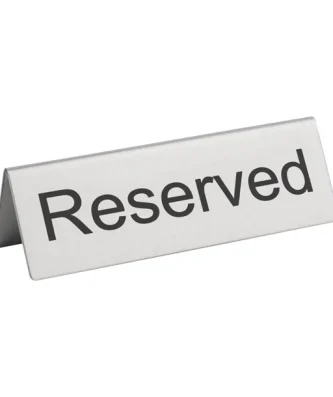 Chevalets de table en acier inoxydable Olympia réservé (Lot de 10)