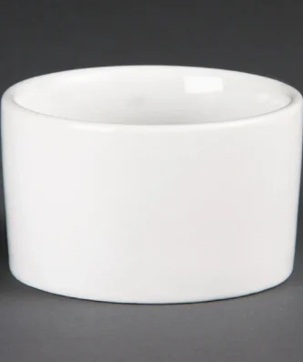 Ramequins contemporains blancs 90mm Olympia (Lot de 12)