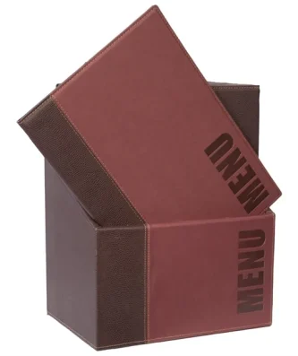 Coffret de protège-menus contemporains Securit A4 rouge (Lot de 20)