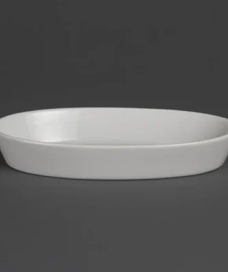 Plats à sole ovales blancs Olympia 195 x 110mm (Lot de 6)