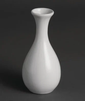 Vases bouteilles blancs 125mm Olympia (Lot de 12)