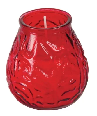 Bougies vénitiennes Bolsius Low Boy rouges (Lot de 12)