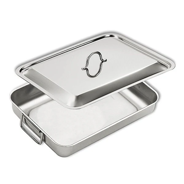 Plat à four en inox avec couvercle Inoxriv
