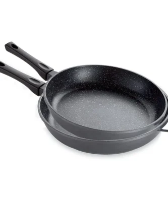 Lot 2 Poêles avec revêtement Dur comme la pierre 28 et 32 cm Mathon