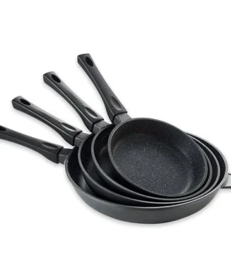 Lot 4 Poêles avec revêtement Dur comme la pierre 20, 24, 28 et 32 cm Mathon