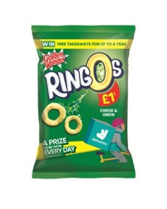 Golden Wonder Ringos Cheese & Onion 40g 18 Pack £1