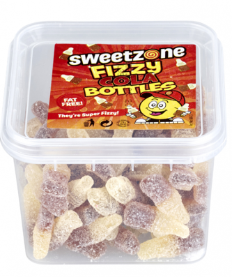 Sweetzone Tubs Fizzy Cola Bottles 170g (24 Pack)