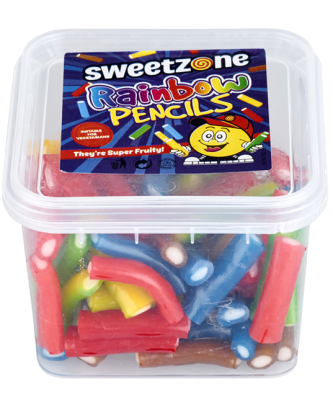 Sweetzone Tubs Rainbow Pencils 170g (24 Pack)