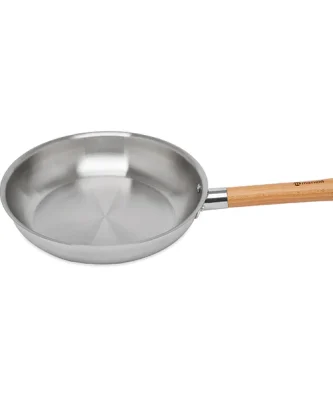 Poêle tout inox manche bois Natural’Inox 28 cm Mathon