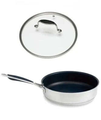 Set sauteuse anti-adhérente Excell’Inox 24 cm et couvercle Mathon