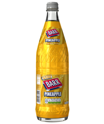 Barrs Pineapple Glass Bottles 750ml (12 Pack)