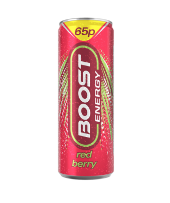 Boost Energy Drink Red Berry 250ml 75p 24 Pack