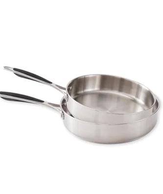 Lot 2 sauteuses Excell'Inox tout inox 24 et 28 cm Mathon