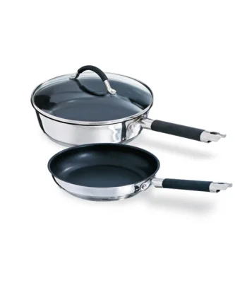 Lot Sauteuse et poêle antiadhérentes Rapid Cook 24 cm avec couvercle Mathon