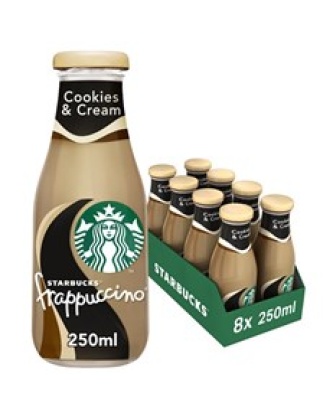 STARBUCKS FRAPPUCCINO COOKIES & CREAM GLASS 250ml (8 Pack)