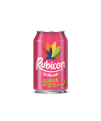 RUBICON SPARKLING GUAVA FIZZY DRINK CANS 330ml (24 PACK)