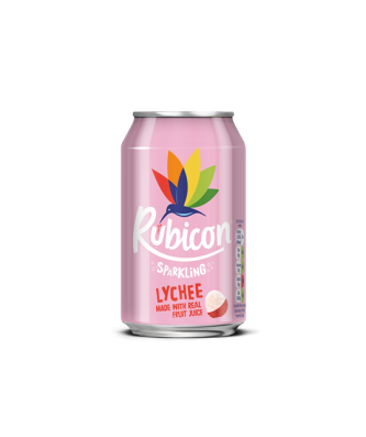 RUBICON SPARKLING LYCHEE FIZZY DRINK CANS 330ml (24 PACK)