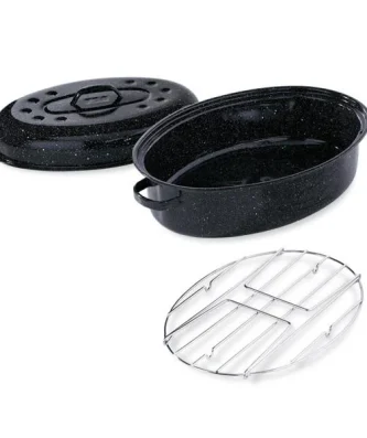 Lot Roaster 3 6 personnes avec grille Graniteware