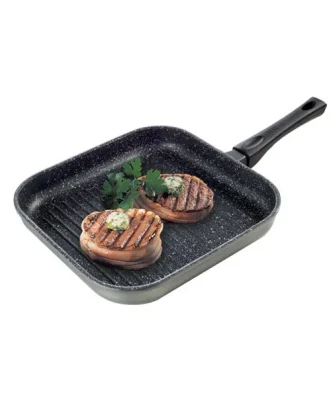 Grill carré revêtement Dur comme la Pierre 28 cm Mathon