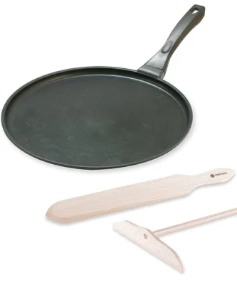 Lot crêpière revêtement anti adhérent 28 cm et kit crêpes Mathon