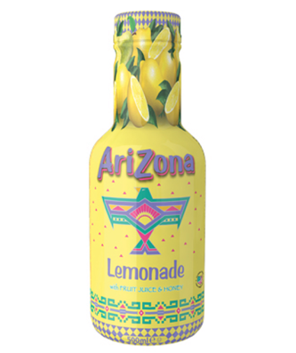 ARIZONA LEMONADE with Fruit Juice & Honey 500ml (6 Pack)