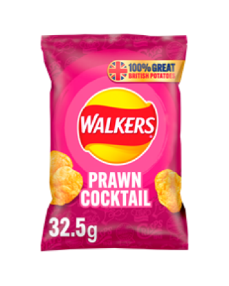 WALKERS PRAWN COCKTAIL 32.5g Bags (32 PACK)