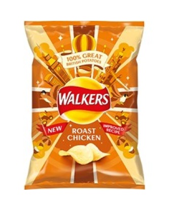 Walkers Roast Chicken 32.5g Bags (32 Pack)