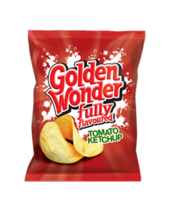 Golden Wonder Crisps Tomato Ketchup 32.5g (32 Pack)