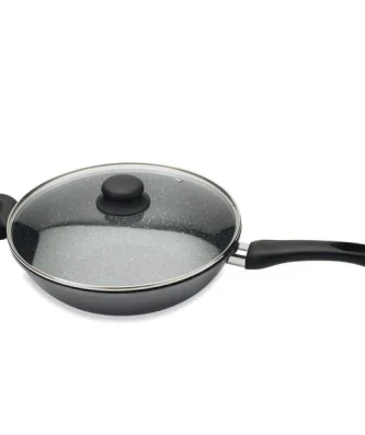 Wok et couvercle revêtement Dur comme la pierre 28 cm Mathon