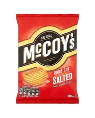 MCCOYS SALTED RIDGE CUT CRISPS 45g (36 PACK)