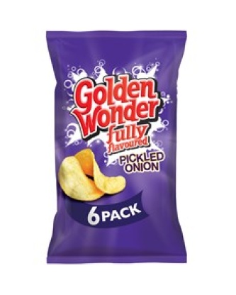 Golden Wonder Multipack Pickled Onion (16 x 6 Pack)