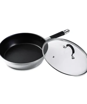 Sauteuse antiadhésive inox et couvercle Rapid Cook 28 cm Mathon