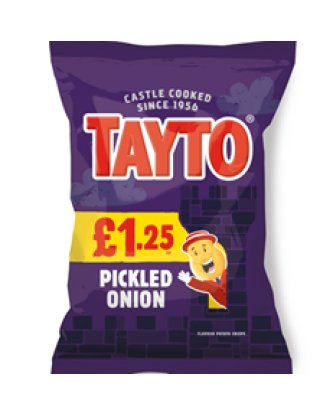 Tayto Pickled Onion 65g £1.25 (20 Pack)