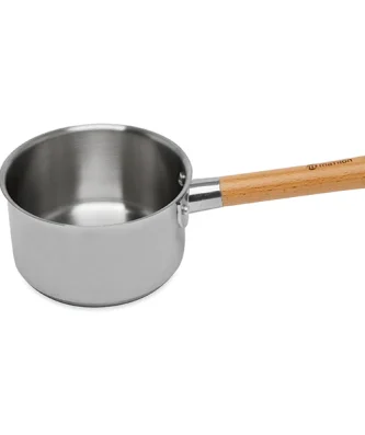 Casserole tout inox manche bois Natural’Inox 16 cm Mathon